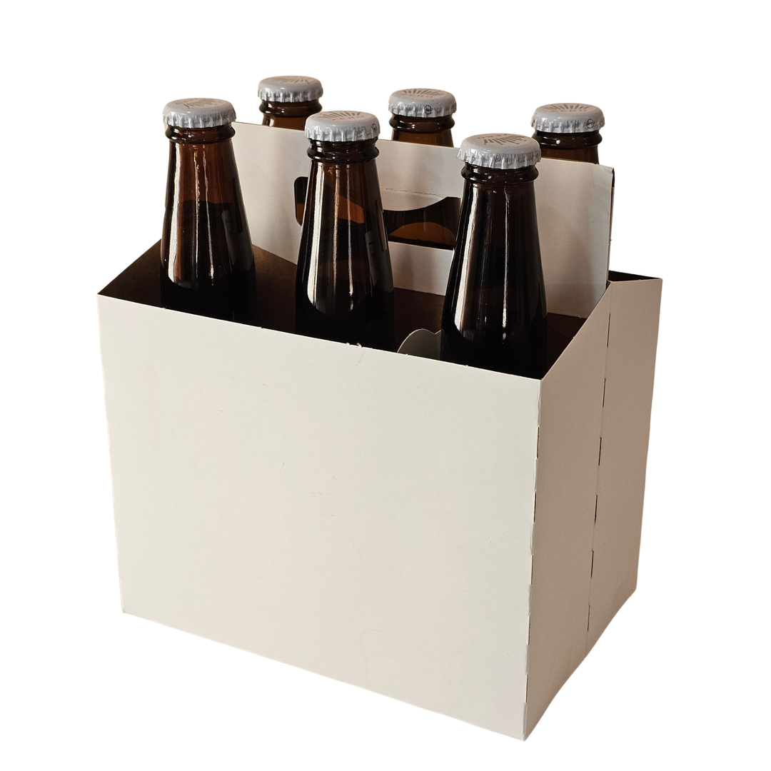 bulk plain cardboard 6 pack carriers for liquor stores