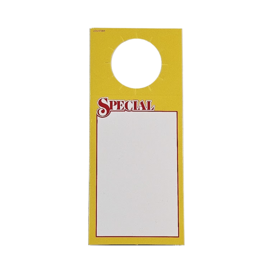special bottle hanger retail price signs 100 per box