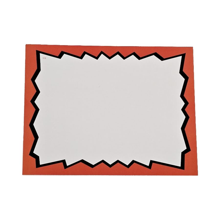 white burst retail price signs 7 by 5.5 inches 100 per box