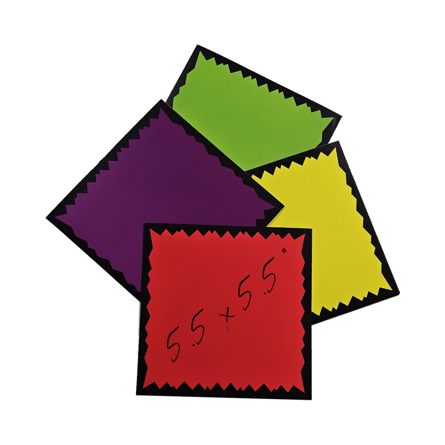 square burst retail price sign 5.5 by 5.5 inches 100 per box