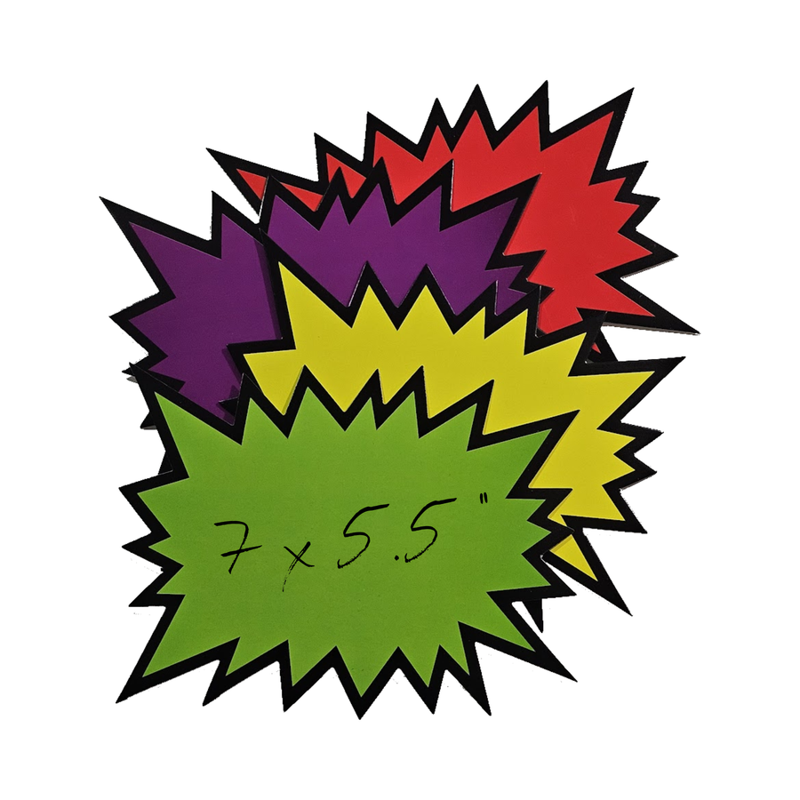 Starburst retail price sign 7 by 5.5 inches 100 per box