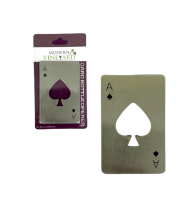 Ace Metal Card Bottle Opener - 25 Unit Per Box