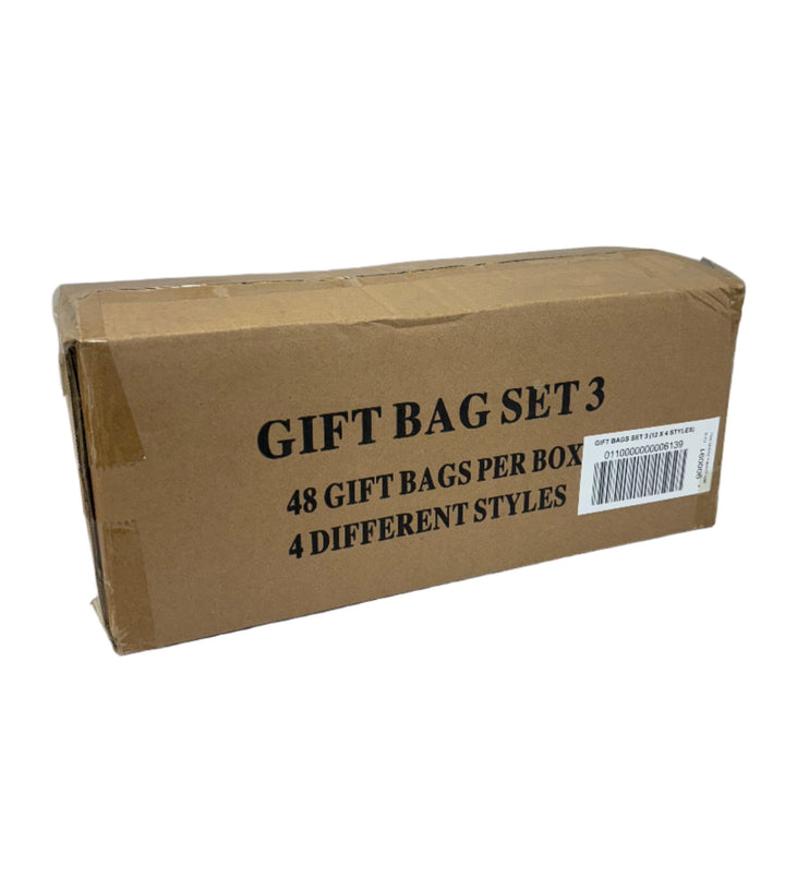Gift Bag Set 3 -  48 Gift bags in 4 different Styles