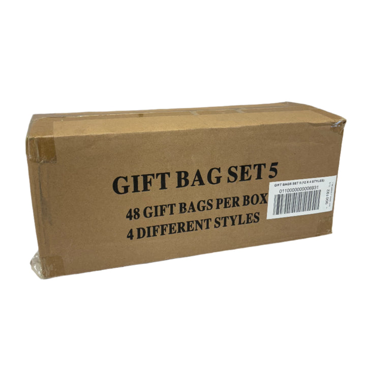 Gift Bag Set 5  - 48 Gift bags in 4 different Styles