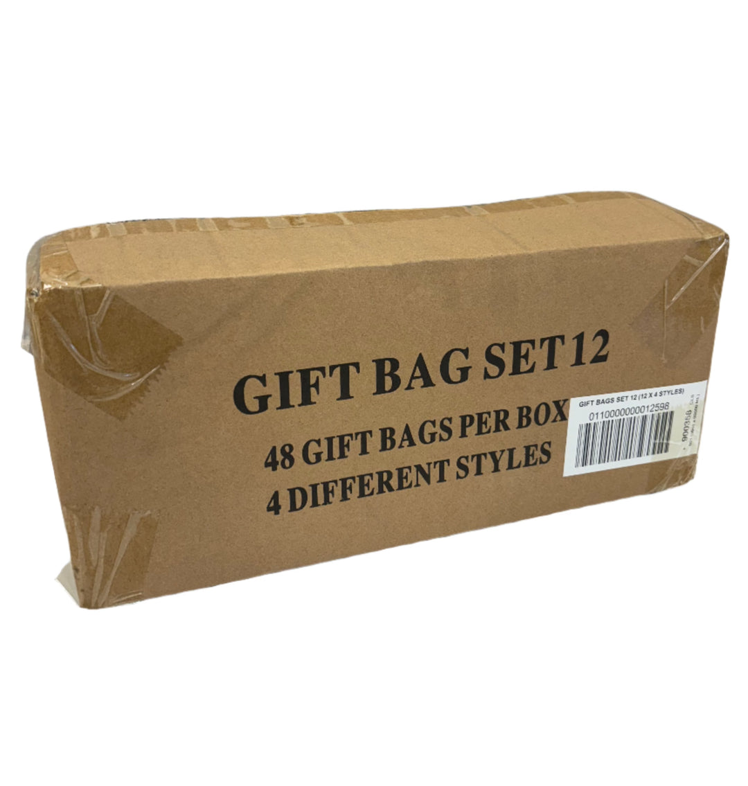 Gift Bag Set 12  -  48 Gift bags in 4 different Styles