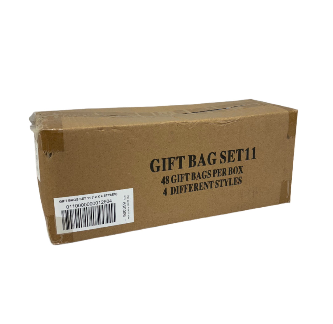 Gift Bag Set 11  - 48 Gift bags in 4 different Styles