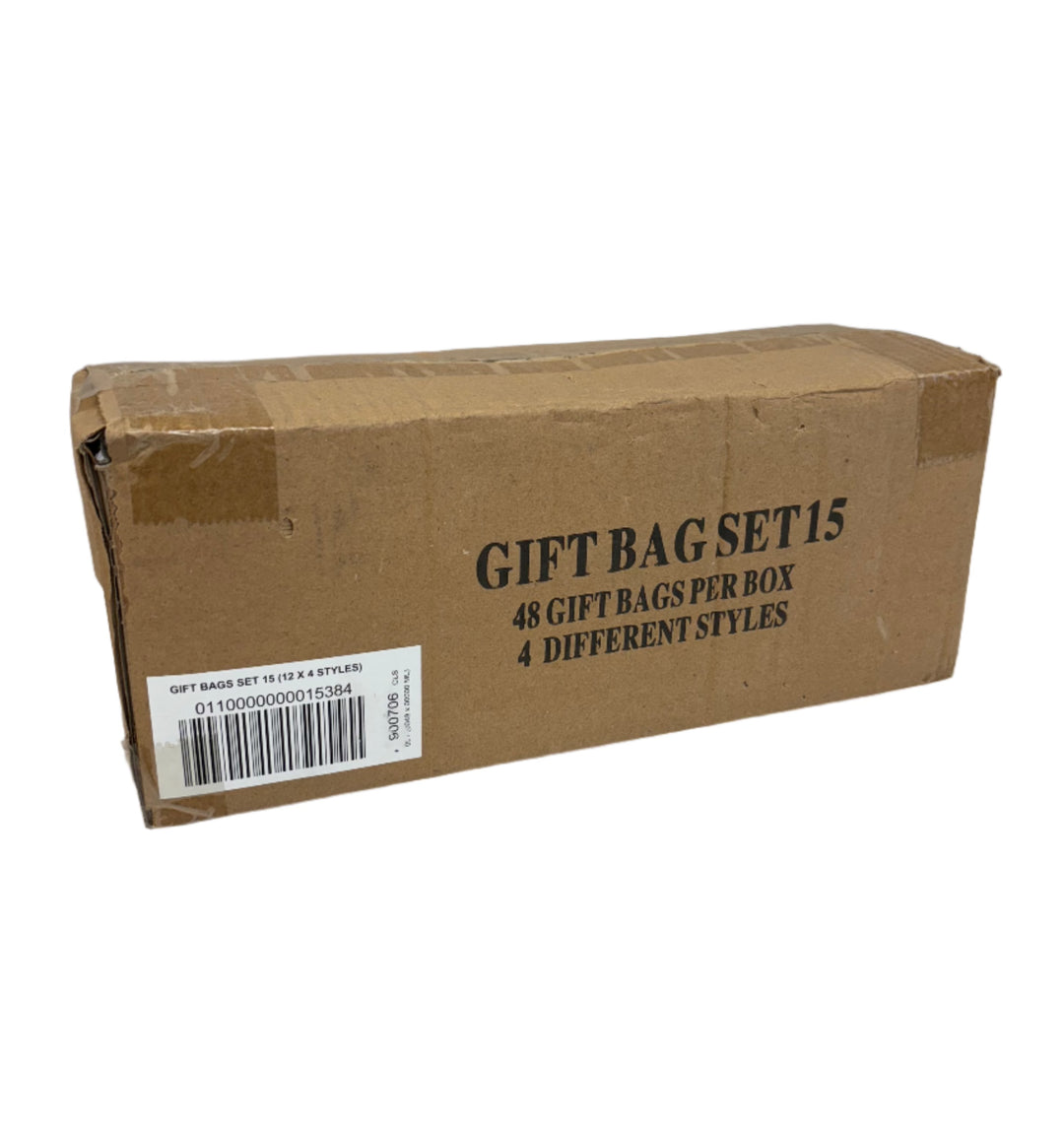 Gift Bag Set 15    48 Gift bags in 4 different Styles