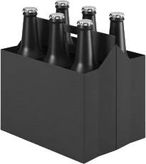 6 Pack Plain Cardboard Carriers  150/Box