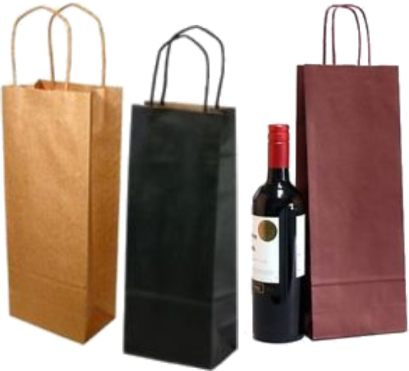 Kraft Bags w/ Handles    150 Units per Box